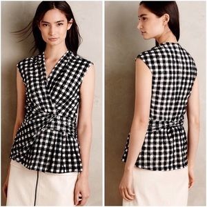 Anthropologie Deletta Checkered Gingham Top
